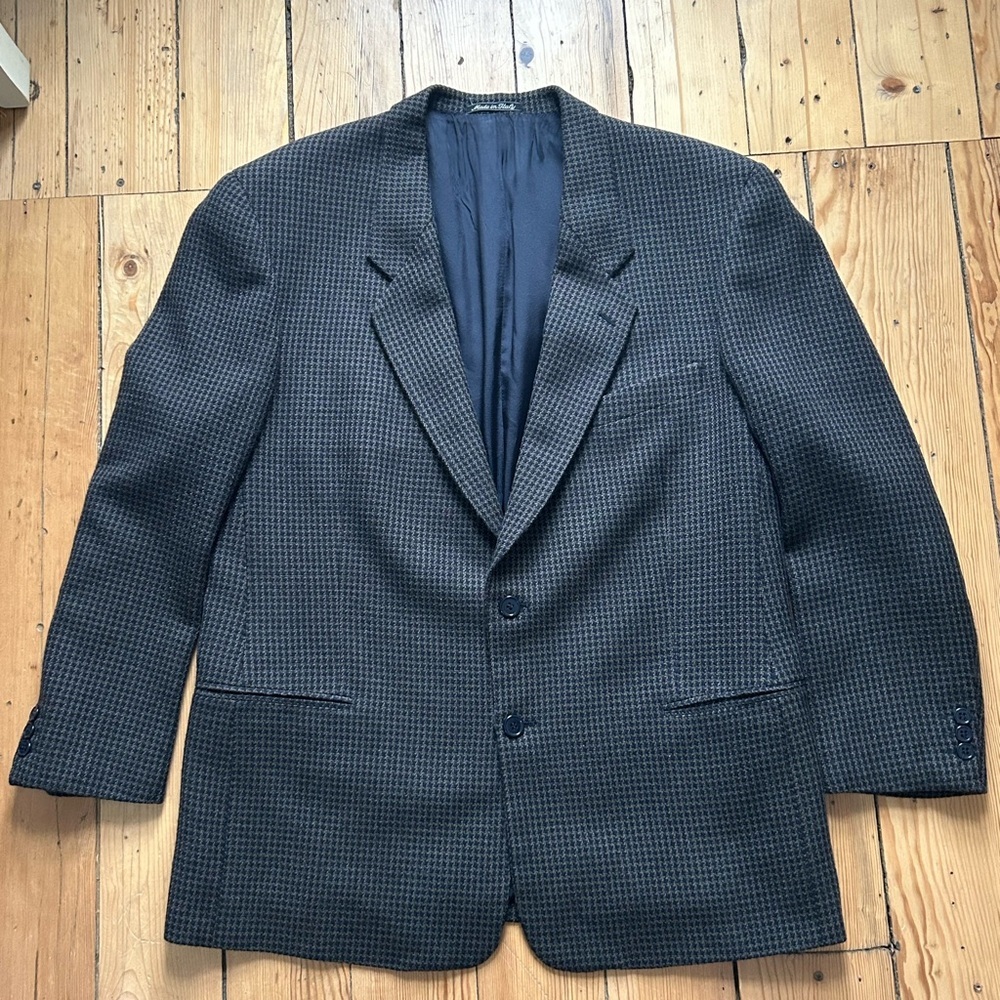 Giorgio Armani Men's Black and Gray Blazer